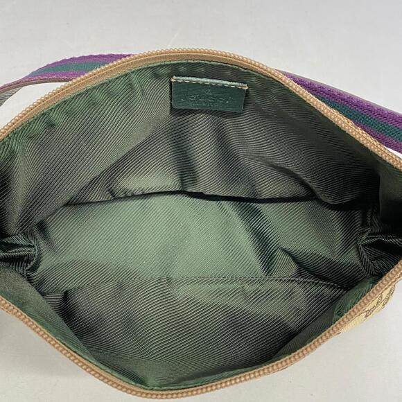 Gucci Pouch GG Canvas Brown Gold Hardware - Picture 4 of 12